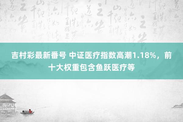 吉村彩最新番号 中证医疗指数高潮1.18%，前十大权重包含鱼跃医疗等