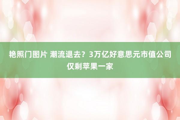 艳照门图片 潮流退去？3万亿好意思元市值公司仅剩苹果一家