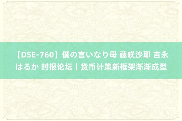 【DSE-760】僕の言いなり母 藤咲沙耶 吉永はるか 时报论坛丨货币计策新框架渐渐成型