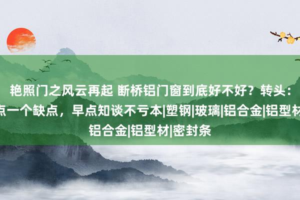 艳照门之风云再起 断桥铝门窗到底好不好？转头：四个优点一个缺点，早点知谈不亏本|塑钢|玻璃|铝合金|铝型材|密封条