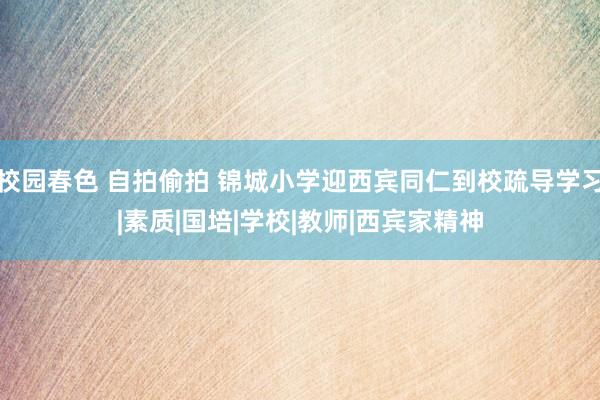 校园春色 自拍偷拍 锦城小学迎西宾同仁到校疏导学习|素质|国培|学校|教师|西宾家精神